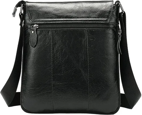 Miniatura 2 de Bolso de hombro pequeño de cuero para hombres y mujeres para viajes al aire libre negocios