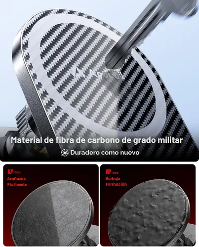 Miniatura 4 de andobil Actualizado para Montura de Coche Magsafe Pro [Ímpetu Más Fuerte, Compatible con Teléfonos Grandes] Soporte Magnético Giratório 360°