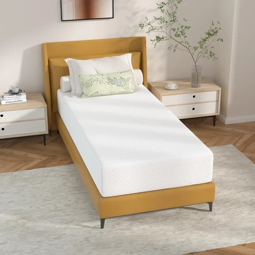 Miniatura 10 de Colchón individual de 5 pulgadas para niños, colchón de espuma viscoelástica de gel para un sueño cómodo y alivio de presión, soporte de firmeza
