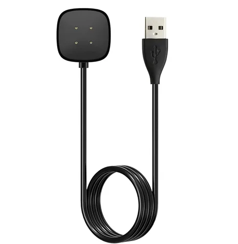 Cable Cargador Compatible con Reloj Inteligente Fitbit Versa 4 / Sense/Versa 3 / Sense 2, Cable Soporte Base Cuna de Carga USB de Repuesto (3.3 pies)