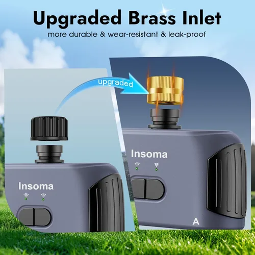 Miniatura 9 de WiFi Water Timer for Garden Hose with Brass Inlet,Smart Hose Timer with WiFi Hub, APP & Voice Control,Up to 20 Watering Plans, 2-Zone Sprinkler Drip