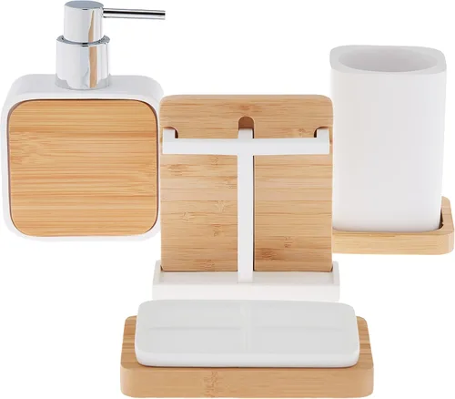 Miniatura 48 de Sweet Home Collection - Colección de accesorios de baño, diseños únicos decorativos y hermosos para decoración de baño, dispensador de loción/jabón