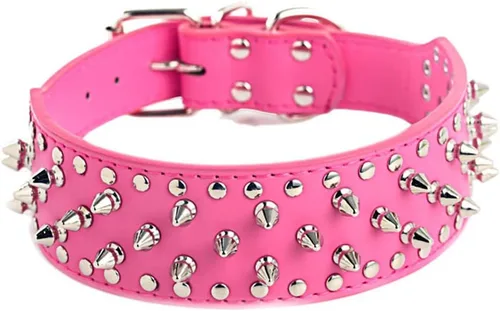 Miniatura 15 de Collar de perro con tachuelas, collar de perro de cuero con pinchos de 2 pulgadas para perros medianos y grandes Pit Bull Mastiff Bully Boxer