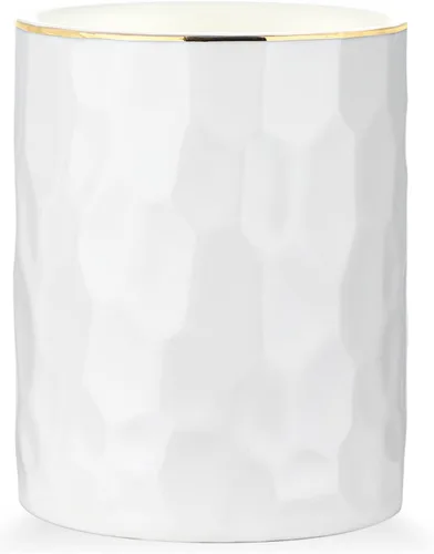 Miniatura 8 de WHJY Vaso de Lápices de Cerámica Rosa, Soporte para Brochas de Maquillaje, Soporte Dorado para Bolígrafos de Escritorio Pequeño Bonito Soporte