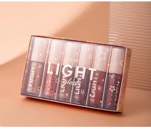 Miniatura 8 de Juego de 6 brillos de labios hidratantes suaves, hidratantes, neutros, nude, nutritivo, brillante, para mujeres y niñas