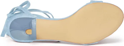 Miniatura 5 de Allegra K Sandalias con cordones de tacón de gatito para mujer