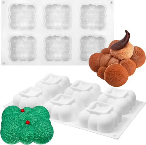 Miniatura 12 de Molde de Silicona para Pastel Esférico, Moldes de Pastel Mousse de Bola 3D para Hornear, Moldes de Postre Francés de Chocolate Fondant para Dulces