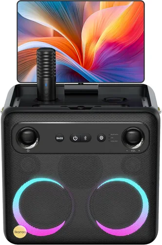 Miniatura 10 de Ikarao Máquina de karaoke para adultos con pantalla de letras, pantalla integrada de 13.3 pulgadas, máquina de karaoke verdaderamente todo en uno