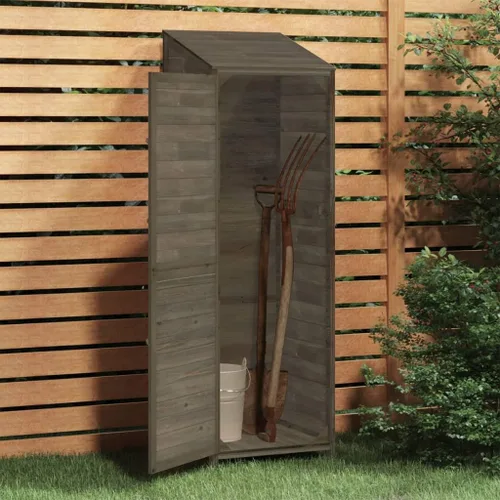Miniatura 3 de Cobertizo de almacenamiento de madera para jardín, gabinete de almacenamiento al aire libre, cobertizo de herramientas de madera de jardín, Antracita