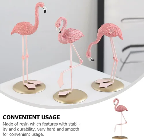 Miniatura 5 de IMIKEYA Adorno de flamenco para decoración del hogar, suministros para el hogar, flamenco, escultura, flamenco, decoración, flamenco, estatua