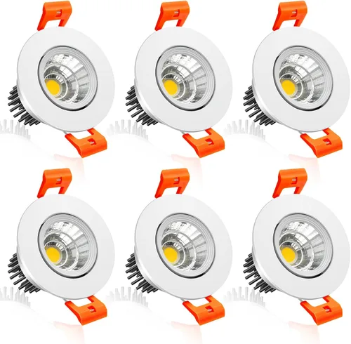 Miniatura 18 de inShareplus Downlight LED de 2 pulgadas, iluminación empotrable de 3 W, regulable, luz blanca cálida de 3000 K, CRI80, luces de techo