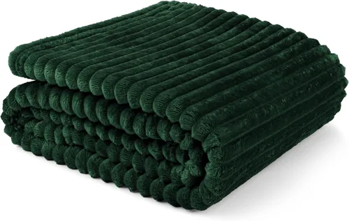 Miniatura 15 de PAVILIA Manta de forro polar súper suave, manta de franela de felpa mullida, cálida y acogedora manta de microfibra acanalada para sofá o cama, Negro