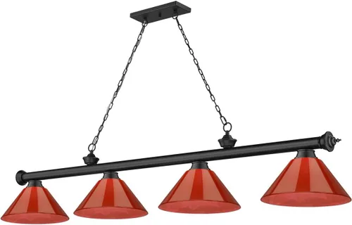 Miniatura 10 de Z-Lite 2306-4BRZ-PRD - Colgante de billar con cordón, 4 luces, 240 vatios totales, bronce