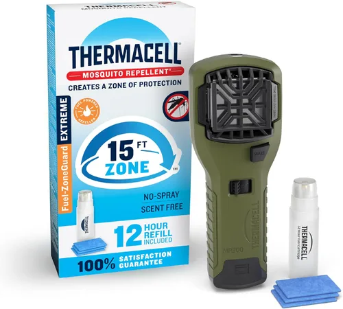 Thermacell MR300 - Repelente de mosquitos portátil, altamente efectivo, incluye repuestos de 12 horas de larga duración, no es aerosol, libre de