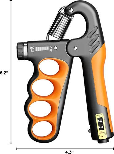 Miniatura 7 de Entrenador de fuerza de agarre, fortalecedor de agarre de mano ajustable (11.0-220.5 lbs) con contador automático, diseño ergonómico y resorte