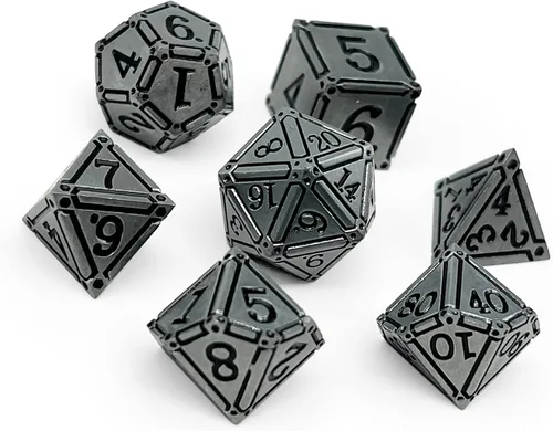 Miniatura 7 de Norse Foundry Ironworks - Juego de dados de metal - Animate Dead - Juego de 7 piezas premium para aventuras de D&D y RPG - Construcción de aleación