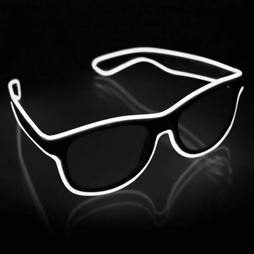 Miniatura 16 de YouRfocus Gafas inalámbricas con luz LED que brillan en la oscuridad, gafas de neón para fiestas rave, EDM, Halloween, Navidad (verde)