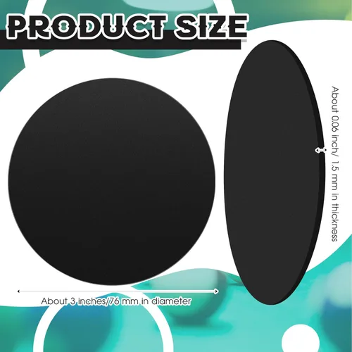 Miniatura 2 de Haull 30 Pcs Billiard Pool Table Leg Shims 3" Diameter 0.06'' Thickness Rubber Pool Table Leveler Kit Shims Foot Pads for Furniture