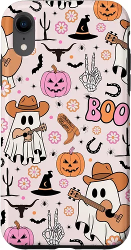 Miniatura 25 de Spooky Ghost Cowboy Cute Halloween Boo Western Retro Pastel Case for iPhone 17