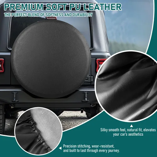 Miniatura 3 de Cubierta de neumático de repuesto, protectores de neumáticos impermeables, ajuste universal para Jeep, Trailer, RV, SUV, camión y muchos vehículos.