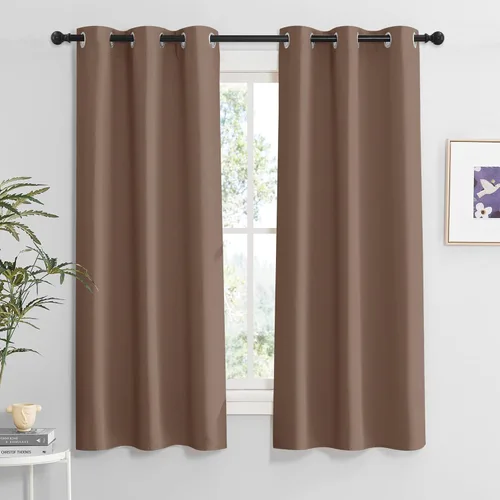 Miniatura 71 de RYB HOME Cortinas opacas de cocina de 36 pulgadas de largo, tratamiento de privacidad para ventanas pequeñas, aislamiento térmico, telón de fondo