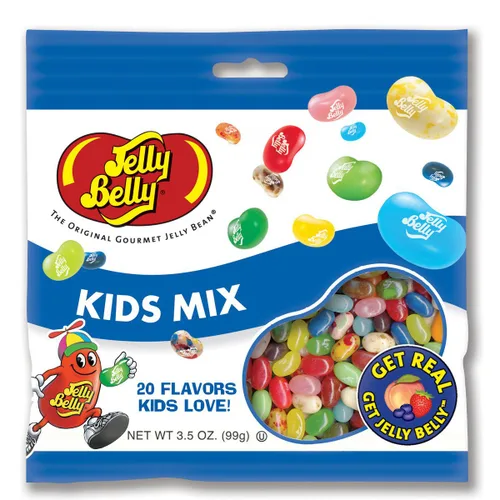 Jelly Belly Gomitas Jelly Beans, mezcla para niños (Kids Mix), bolsa de 3.5 oz (99 g) - Oficiales, directamente desde la fuente