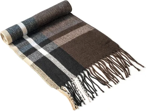 Miniatura 34 de Alpine Swiss Bufanda a cuadros para hombre, ultra suave, chal de invierno, cálido, ligero, para clima frío