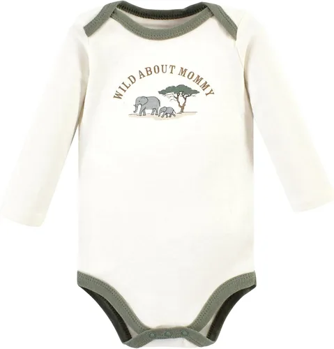 Miniatura 162 de Hudson Baby Body unisex de algodón de manga larga para bebé, leopardo rosa rojo