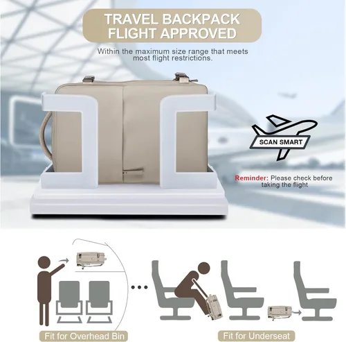 Miniatura 2 de coofay Mochila de viaje, para laptop, unisex, aprobada para aviones, bolsa de mano, equipaje, para artículos personales, para debajo del asiento