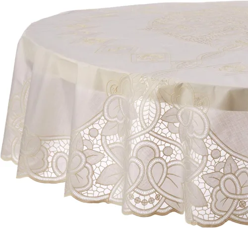 Miniatura 11 de Violet Linen Mantel de encaje de vinilo con diseño de Betenburg, blanco, 60 x 90 pulgadas, oblongo/rectangular