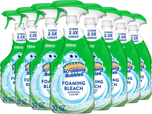 Miniatura 9 de Scrubbing Bubbles Limpiador de baño y ducha con lejía espumante desinfectante en aerosol, ayuda a eliminar el moho y el mildiú, 32 oz