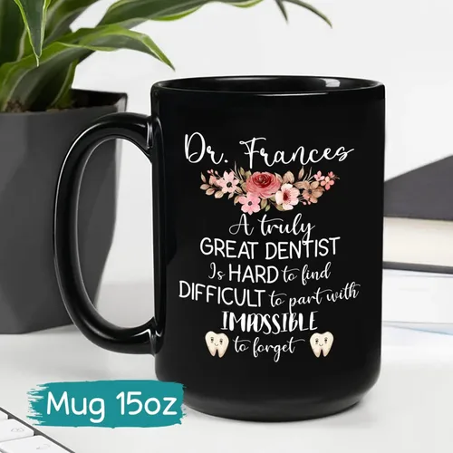 Miniatura 5 de Taza con texto en inglés "A Truly Dentist Is Hard To Encontrar", regalos de agradecimiento para dentista, taza de café personalizada para dentista