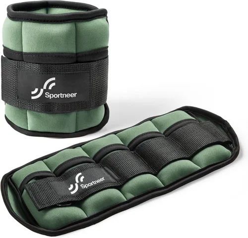 Miniatura 8 de Sportneer Juego de pesas de tobillo ajustables, 1 par, de 2, 4, 6, 8 y 10 libras, correas para el peso de las piernas para mujer, hombre, niños