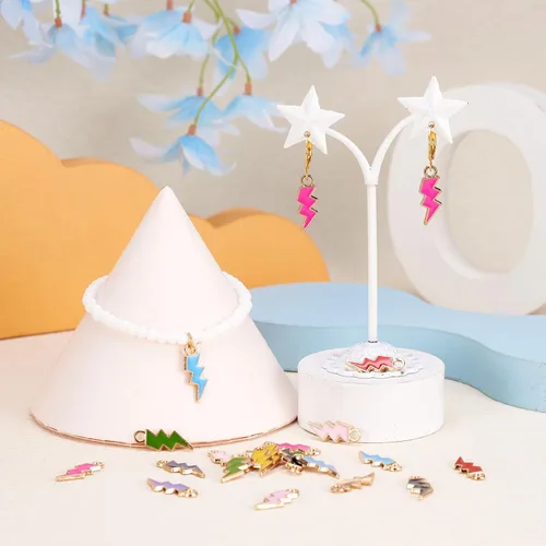 Miniatura 3 de Craftdady Encantos colgantes esmaltados con dijes de alimentos, animales, flores, encantos bonitos, dijes de frutas de metal colorido, ornamento