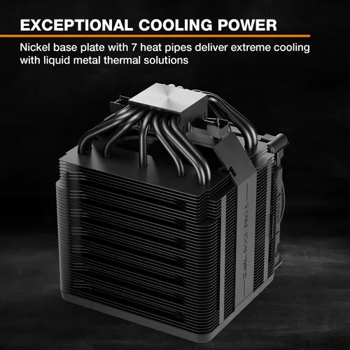 Miniatura 6 de be quiet! Dark Rock Pro 5 Enfriador de CPU de Enfriamiento Silencioso Flujo de Aire Inmensamente Alto 7 Tubos de Calor de Cobre de Alto