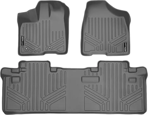 Miniatura 12 de SMARTLINER Alfombrilla de suelo para maletero de carga para todo tipo de clima, detrás de la segunda fila para Toyota Sienna 2011-2012