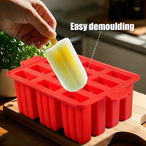 Miniatura 4 de moldes para paletas, De silicona de hielo pop molde de Grado Alimentario de tortas de moldes para helado 50 palitos de paletas 50 bolsa de paletas