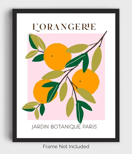 Miniatura 5 de WESTBROOK DESIGN STUDIO Impresión artística abstracta de frutas No.10 naranjas. Decoración moderna de pared de cocina sin marco. Tonos de naranja