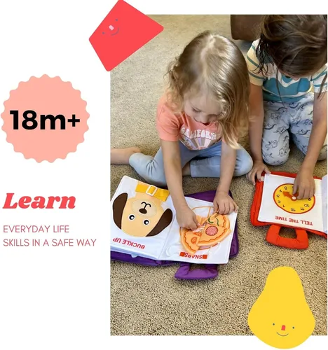Miniatura 7 de BAVY My Quiet Book - Esencial de viaje para niños pequeños, libros de actividades de avión en automóvil, tablero de actividades Montessori de avión