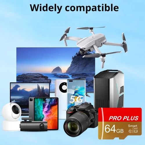 Miniatura 6 de Paquete de 3 tarjetas TF de 64 GB con adaptador, tarjeta de memoria de alta velocidad, tarjeta TF de memoria UHS-I C10 A1 para tableta/teléfono