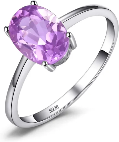 Miniatura 10 de JewelryPalace Anillos de compromiso solitarios de plata de ley 925 chapados en oro de 14 quilates con piedra natal de topacio azul citrino y piedras