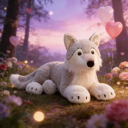 Miniatura 3 de MaoGoLan Animal de peluche grande de lobo para niño, peluche de lobo gigante para niña, coyote de peluche para niño, peluche de coyote realista