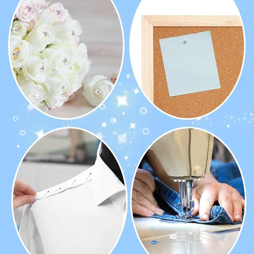 Miniatura 8 de 400 accesorios para ramo de flores, 4 estilos de 1.5 a 2.1 pulgadas, alfileres de ramillete, alfileres de ramo de perlas, alfileres de cabeza