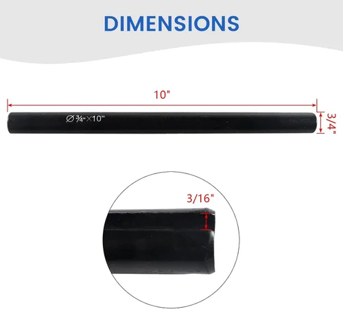 Miniatura 2 de Eje de transmisión de 10 "x 3/4" con chavetero de 3/16 "para Go Kart Mini Bike