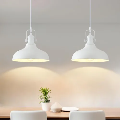 Miniatura 8 de Luces colgantes negras para isla de cocina, 11.41 pulgadas, lámpara colgante industrial vintage, luces de isla para cocina, comedor, dormitorio, 1
