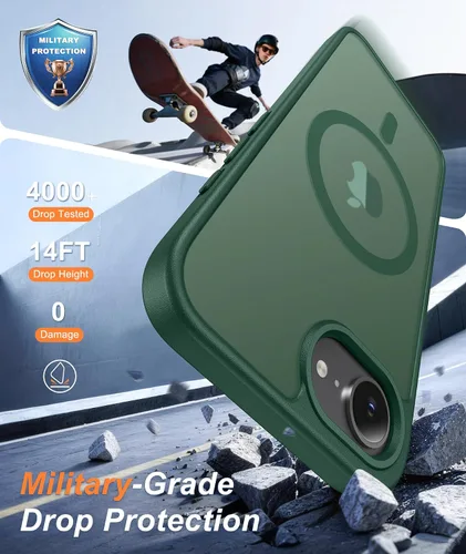 Miniatura 930 de FNTCASE Funda para iPhone 17 Pro: Fundas delgadas translúcidas de color azul claro compatibles con MagSafe, protección completa de la cámara