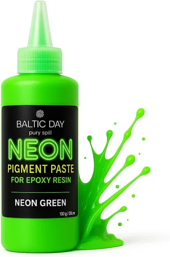 Miniatura 19 de BALTIC DAY Pasta de pigmento de neón para resina epoxi, 12 colores ultrabrillantes (0.55 onzas), tinte de pasta de polvo de mica, alto brillo, fácil