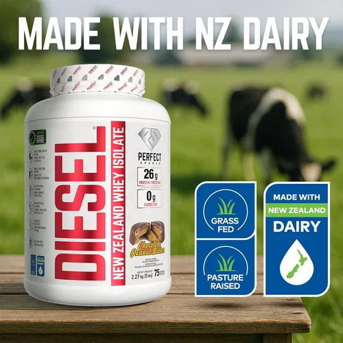 Miniatura 5 de PERFECT SPORTS Diesel 100% Proteína aislada de suero de Nueva Zelanda Endulzada con Stevia, sin ingredientes artificiales, Keto 0 g