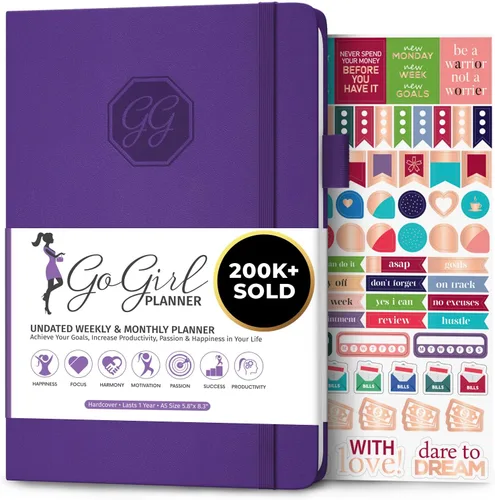 Miniatura 10 de GoGirl Agenda y organizador para mujer – Agenda semanal tamaño A5, diario de objetivos y agenda para mejorar la gestión del tiempo, la productividad