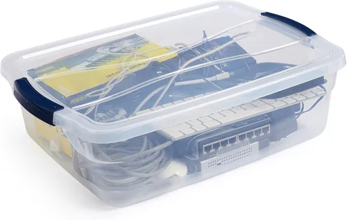 Miniatura 2 de Rubbermaid Cleverstore Contenedores de Almacenamiento Transparentes de 17 Qt con Tapas, Paquete de 6, Apilables, Sin BPA, Fabricado en EE.UU